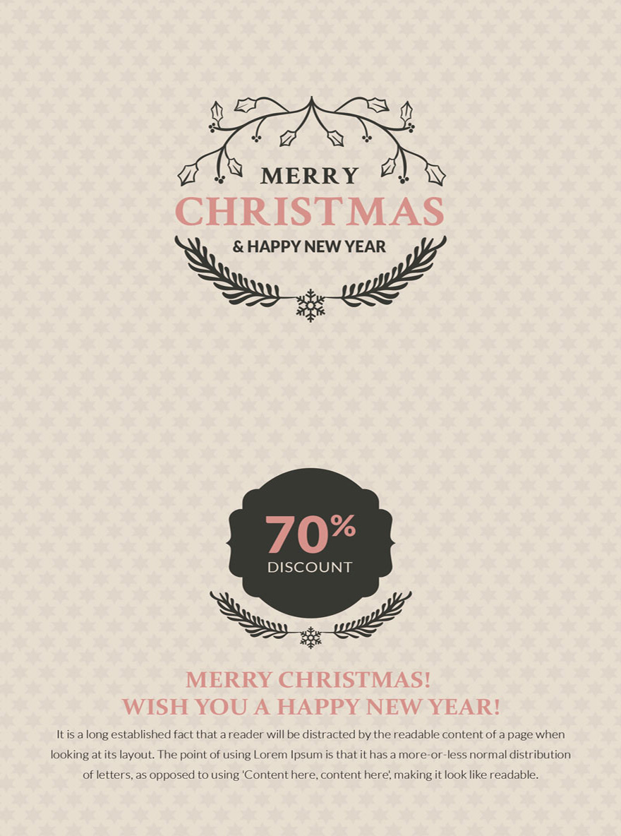 Christmas Discount Thank You Card Template