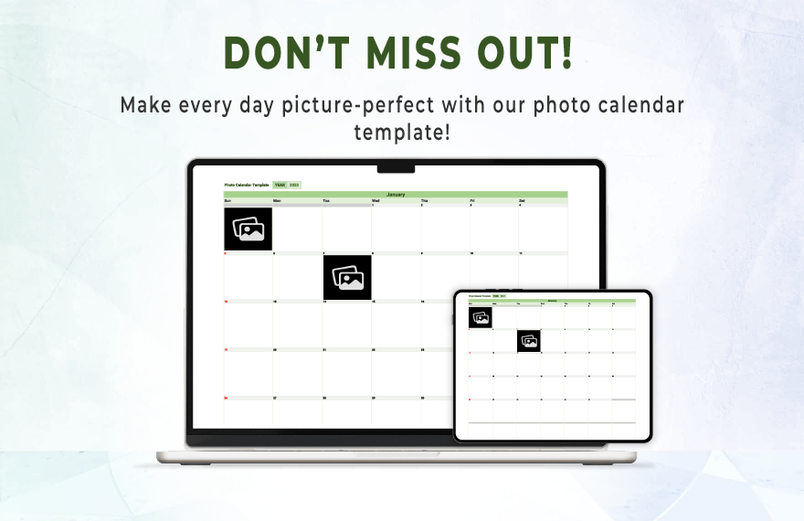 Photo Calendar Template