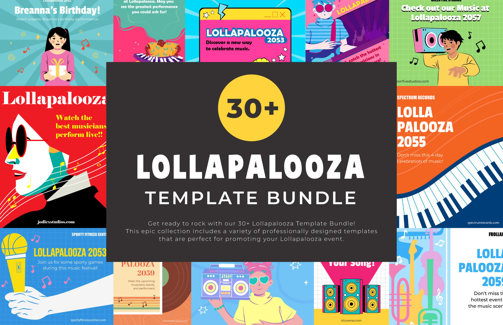 30+ Lollapalooza Template Bundle