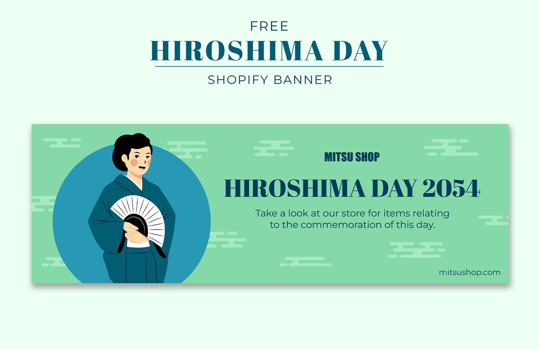 Free Hiroshima Day Shopify Banner