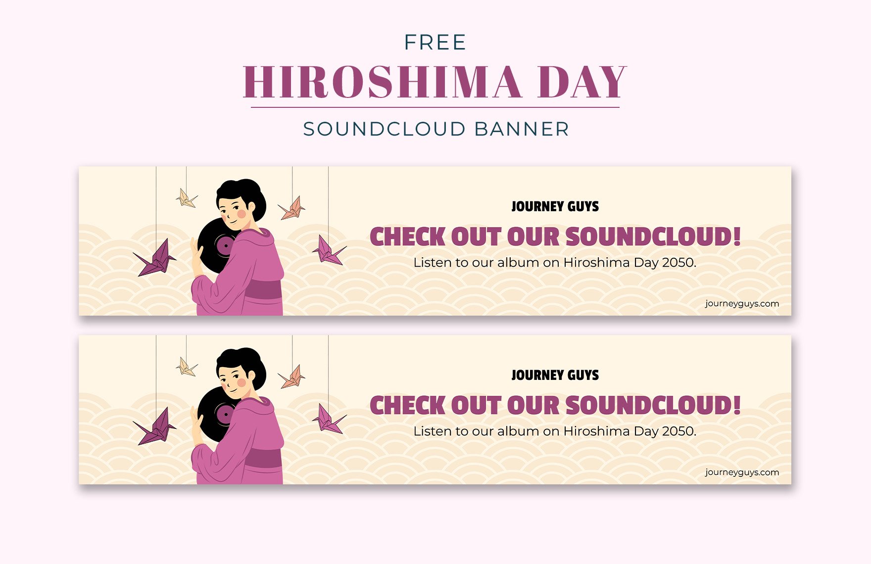 Free Hiroshima Day Soundcloud Banner in PDF, Illustrator, SVG, JPG