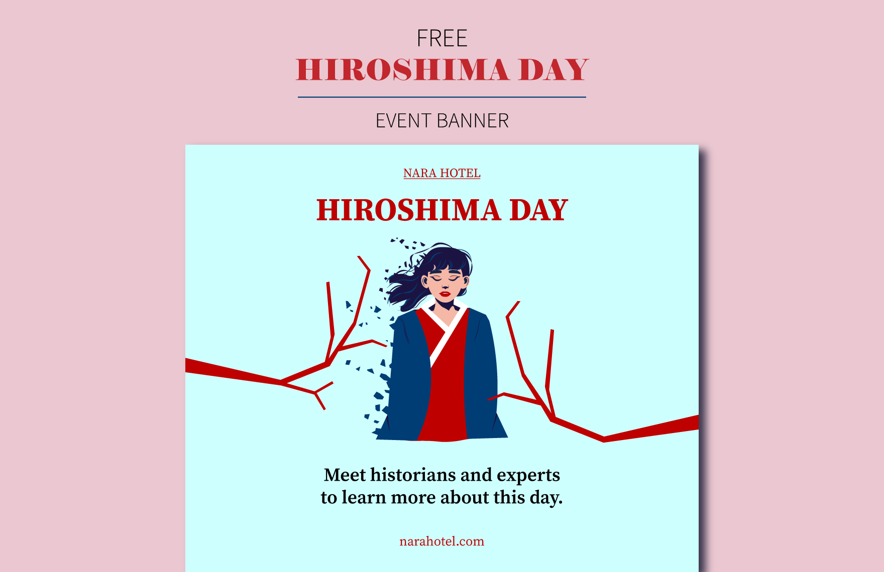 Free Hiroshima Day  Event Banner in PDF, Illustrator, SVG, JPG