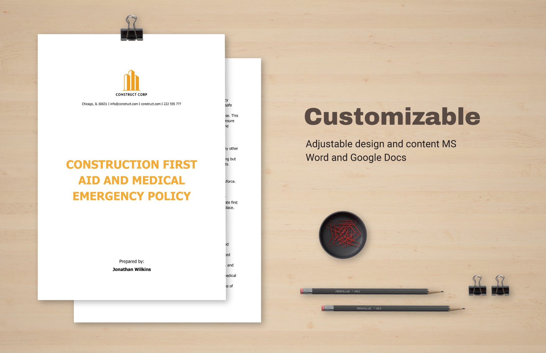 9 Construction Safety Policy Template Bundle