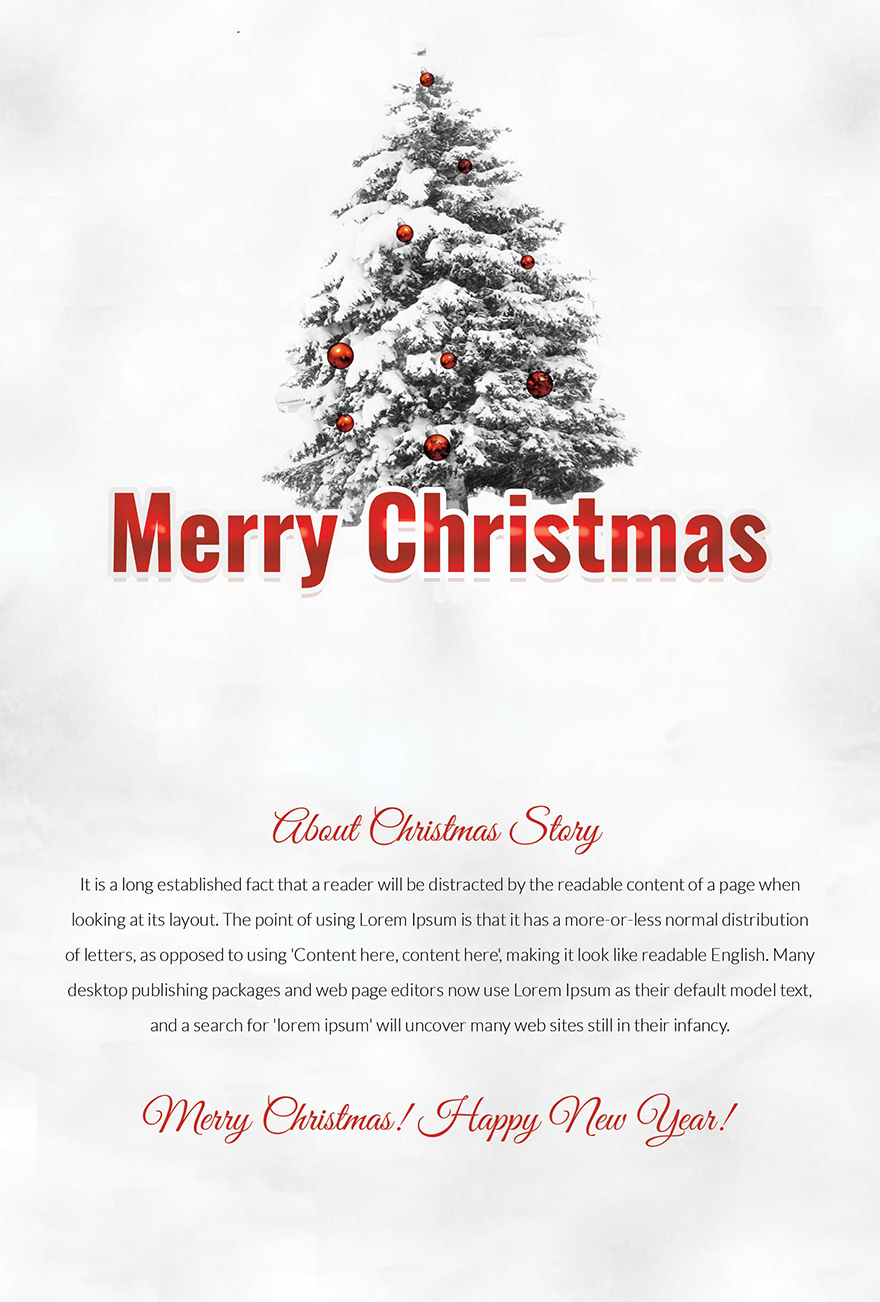 Christmas and New Year Thank You Card Template