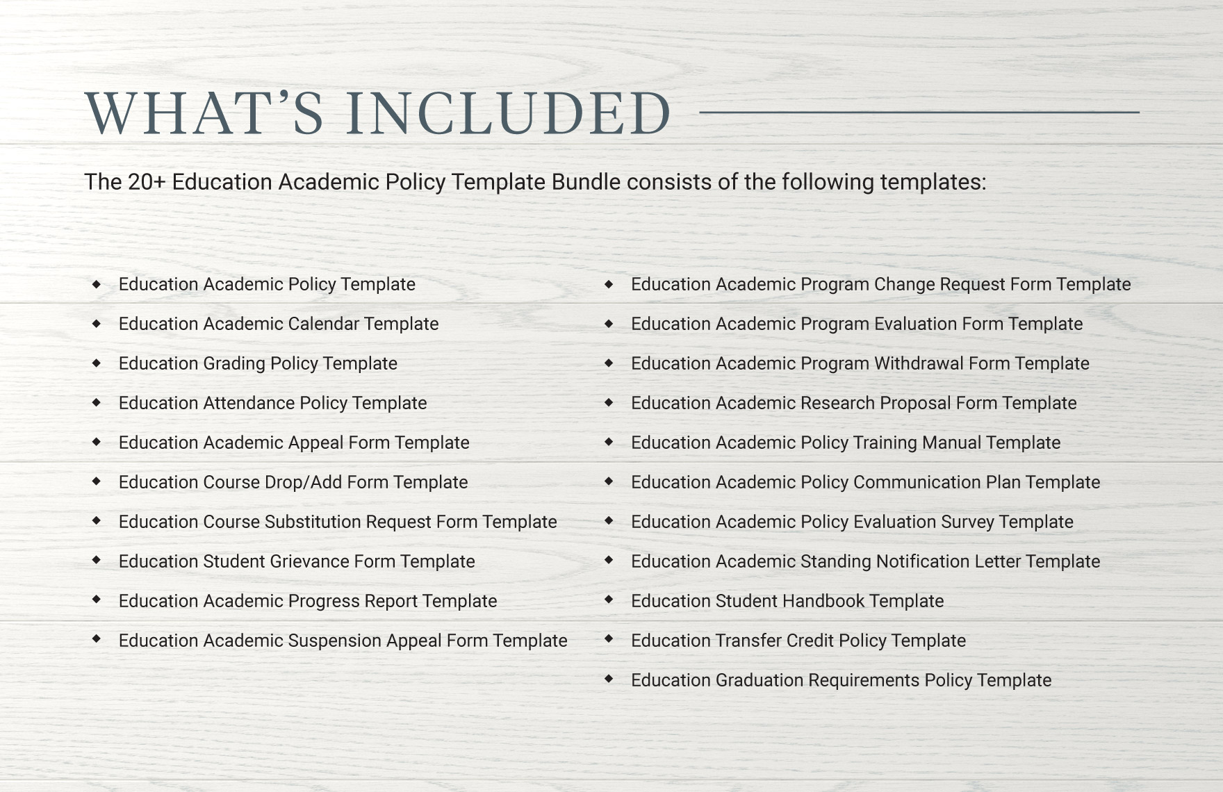 20+ Education Academic Policy Template Bundle
