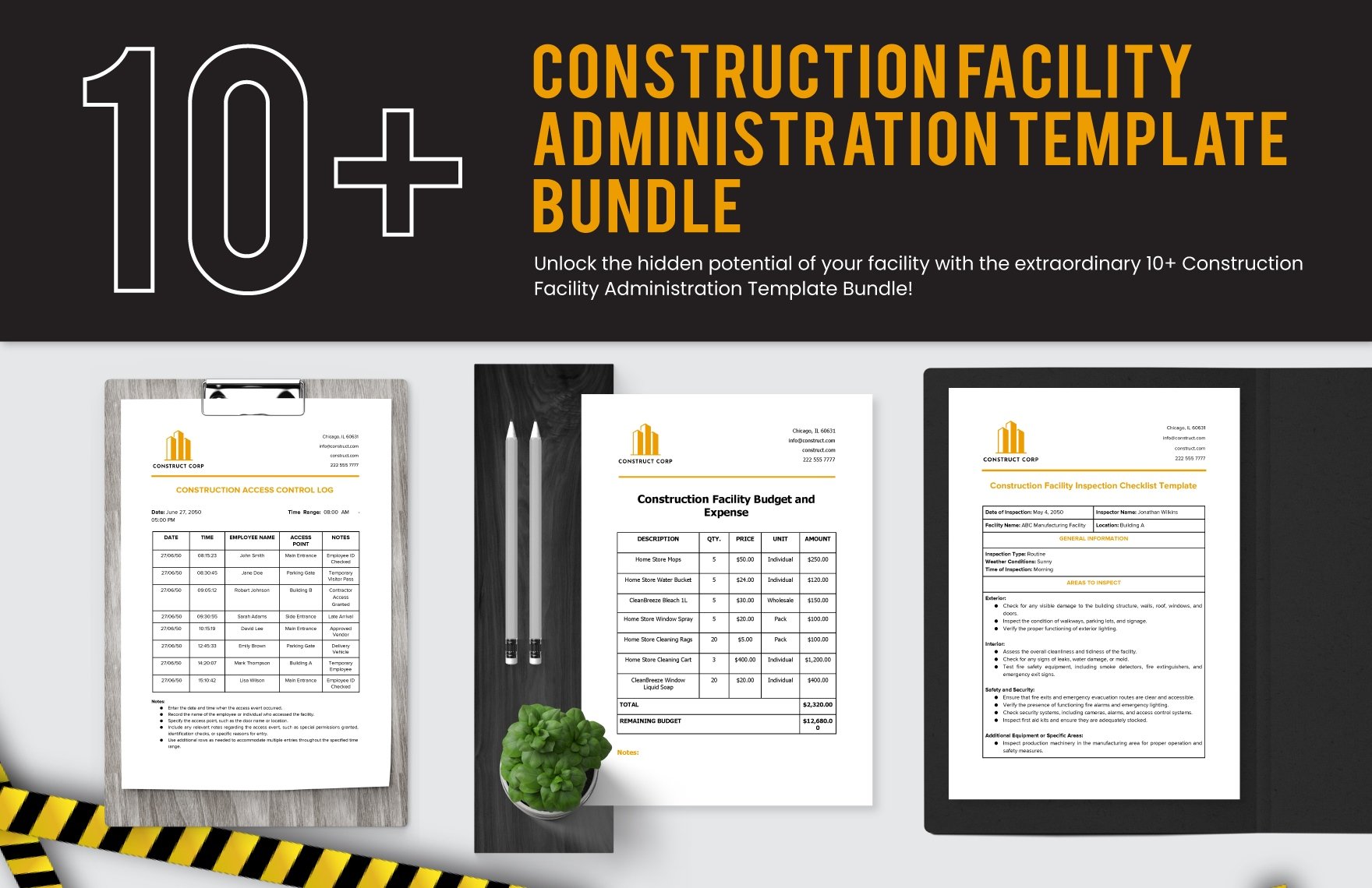 10+ Construction Facility Administration Template Bundle 