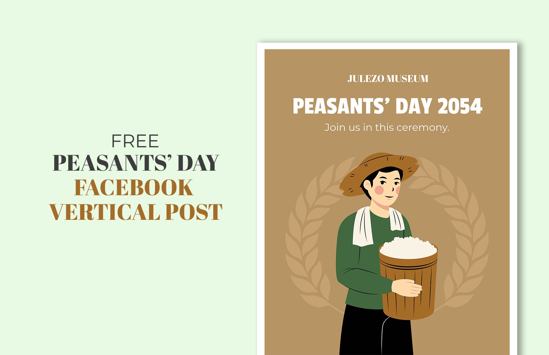 Peasant's Day Facebook Vertical Post