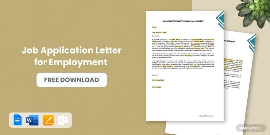Job Application Letter for Employment