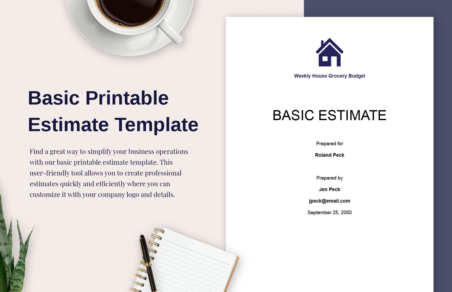 Basic Printable Estimate Template