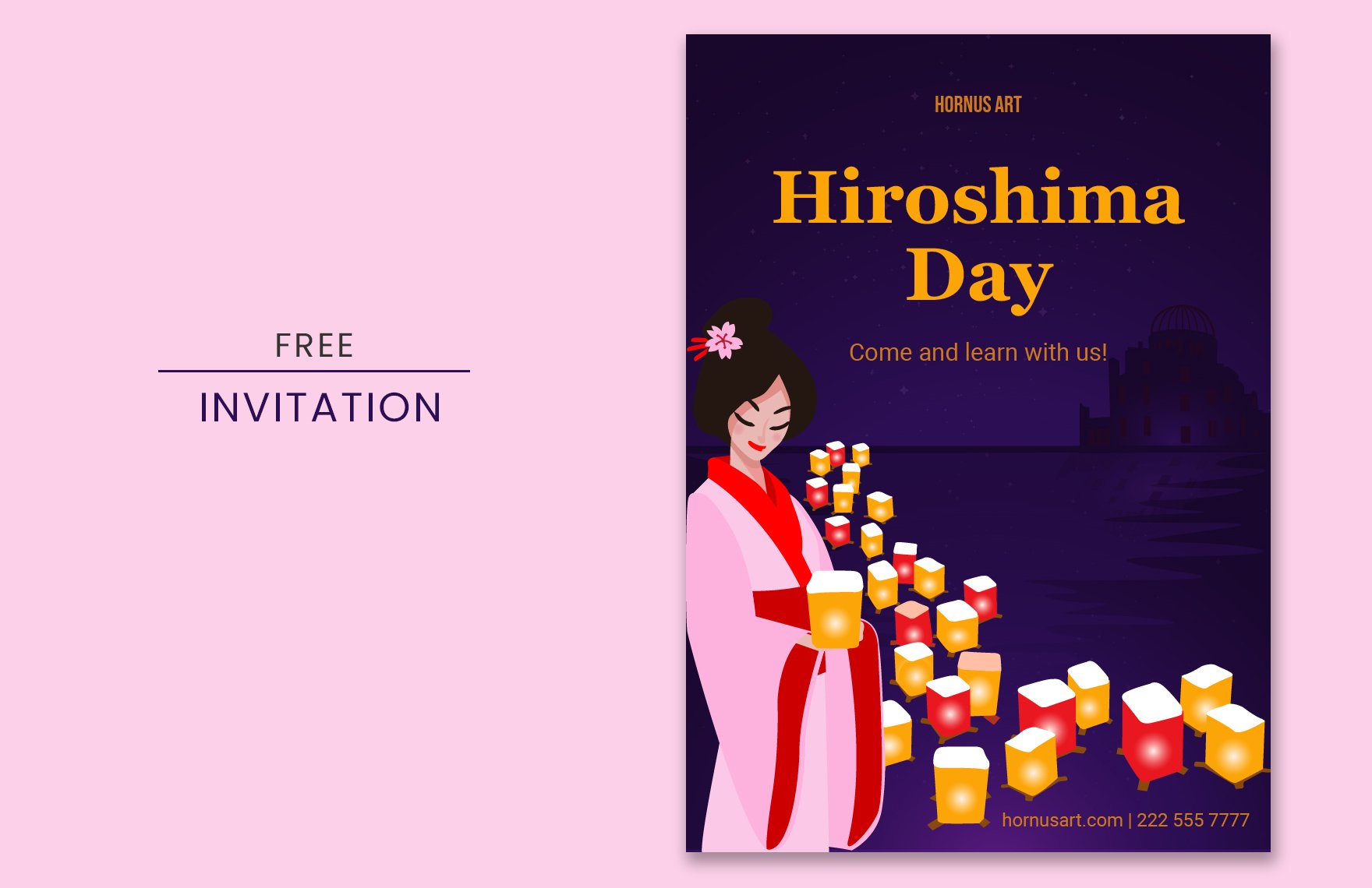 Hiroshima Day Invitation in PDF, Illustrator, SVG, JPEG