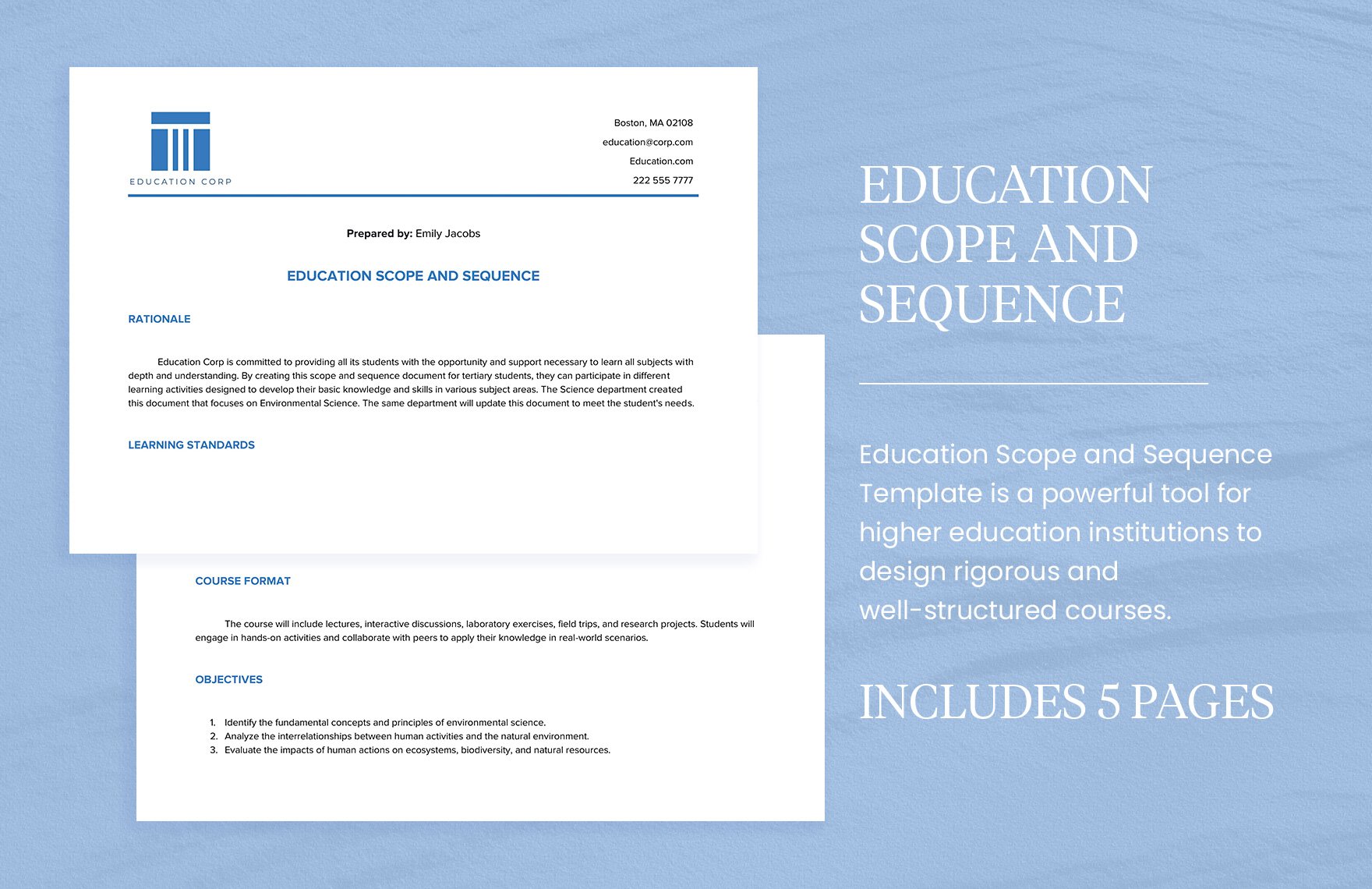 Education Scope and Sequence