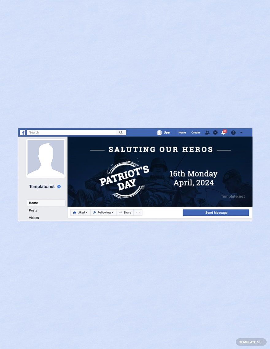 Patriot's Day Facebook Event Cover Template