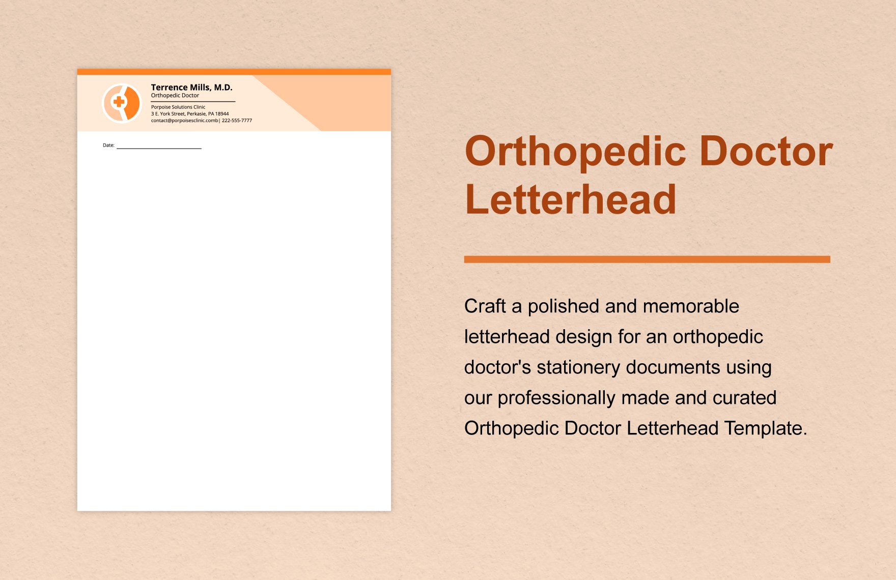 Orthopedic Doctor Letterhead