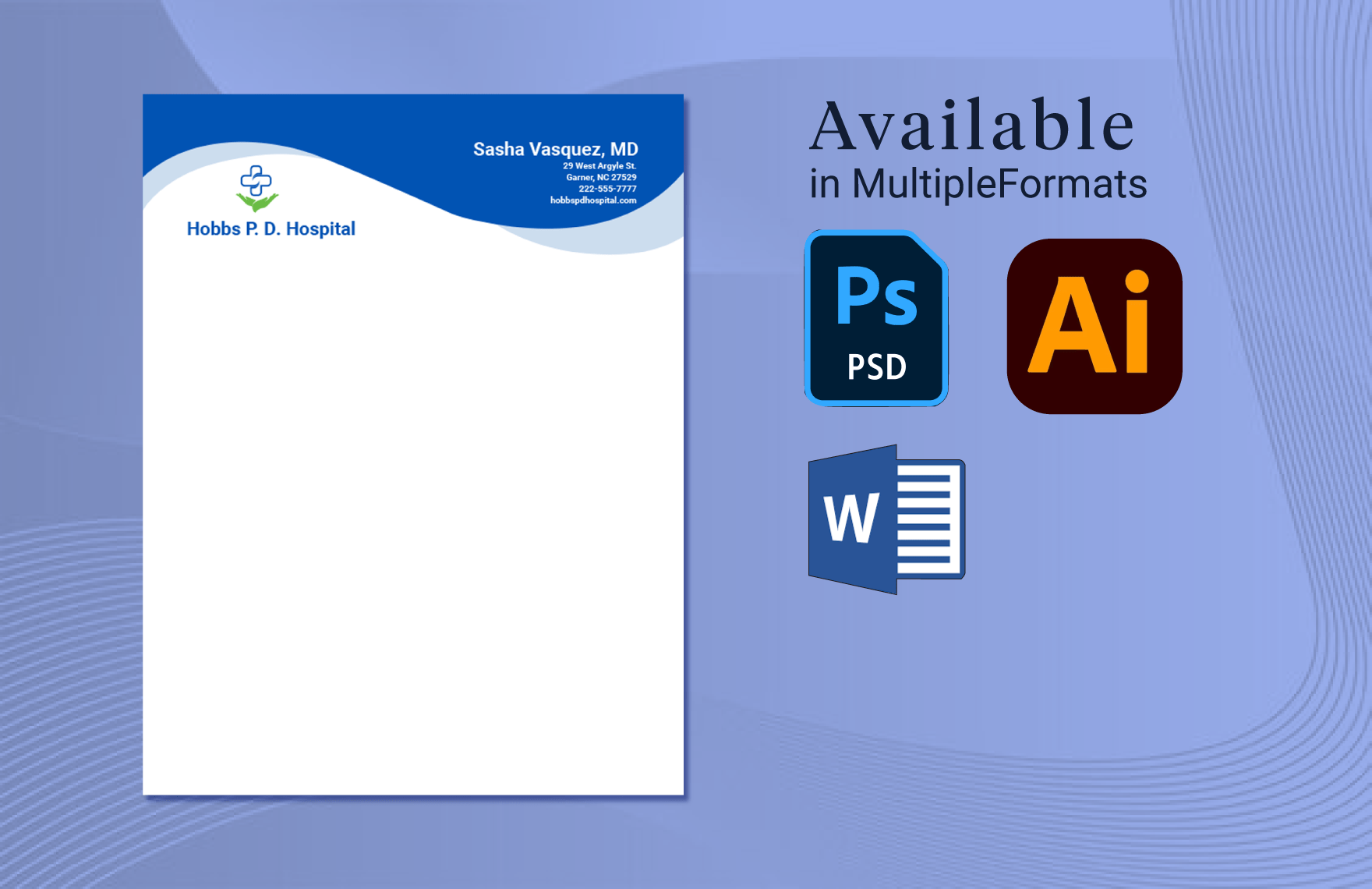 Free Professional Hospital Letterhead Template to Edit Online