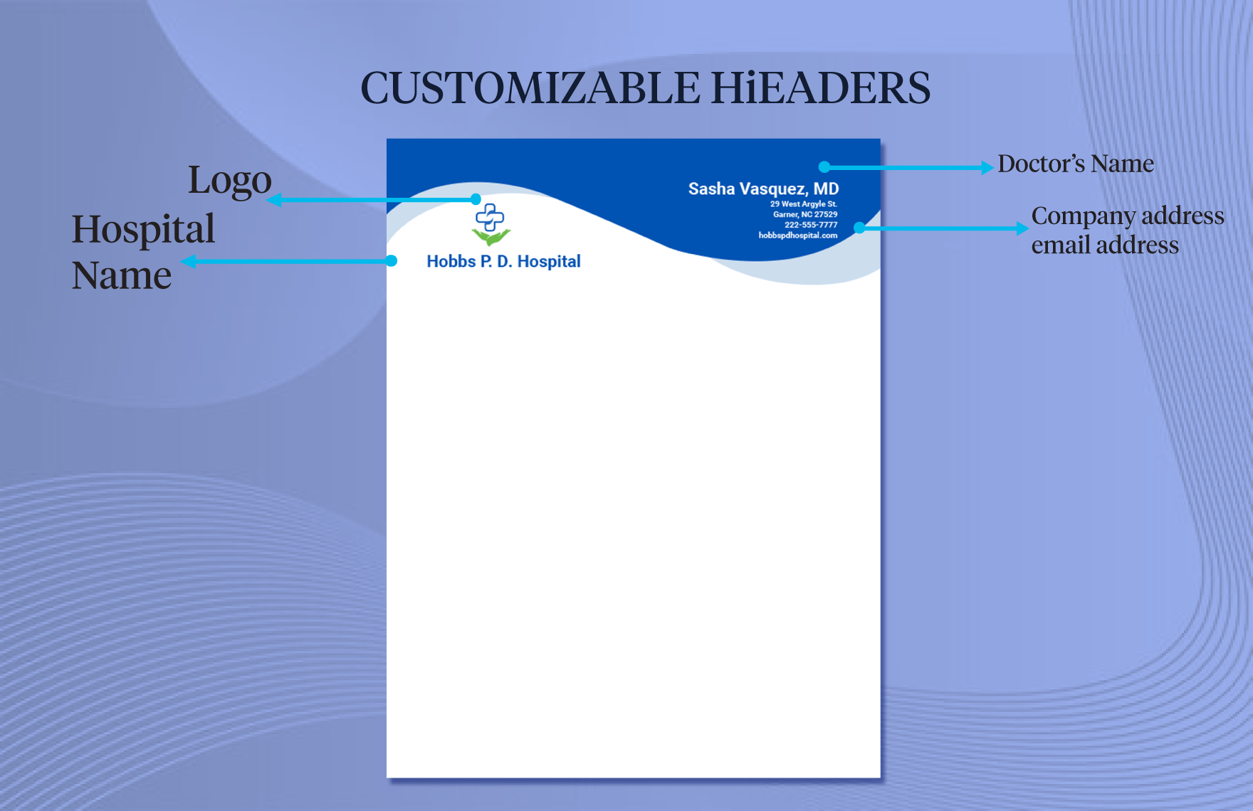 Free Professional Hospital Letterhead Template to Edit Online