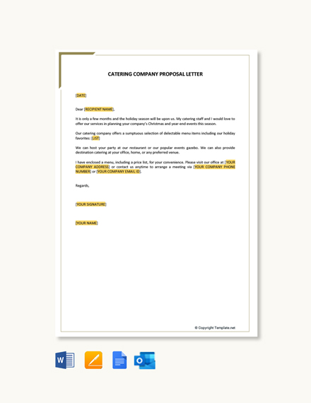 Sample Catering Request Letter