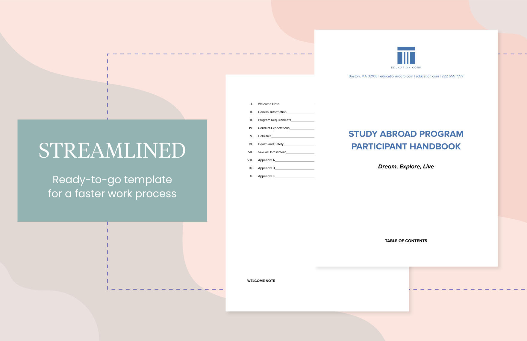 Education Study Abroad Program Participant Handbook Template