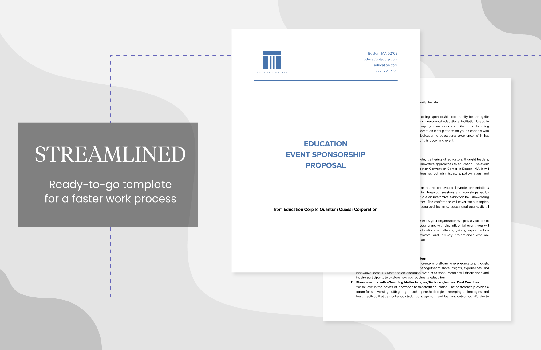 Education Event Sponsorship Proposal Template Template