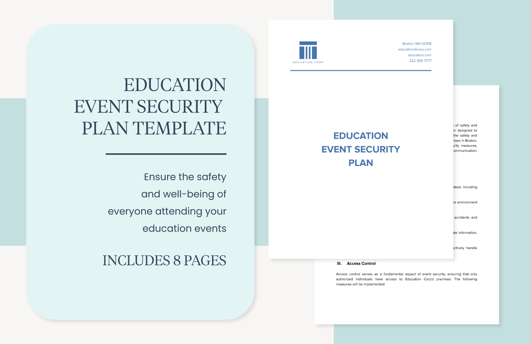Education Event Security Plan Template In Word PDF Google Docs Education Event Security Plan Template In Word PDF Google Docs