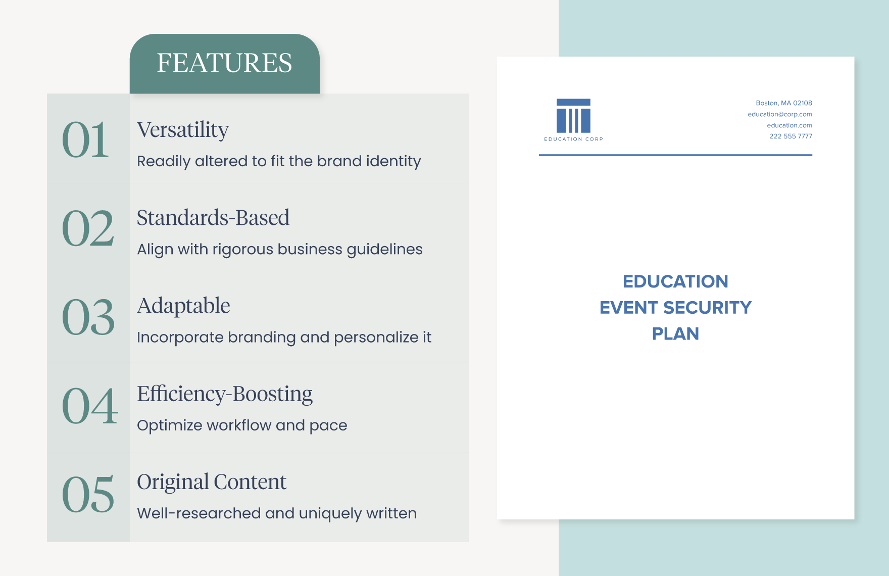 Education Event Security Plan Template