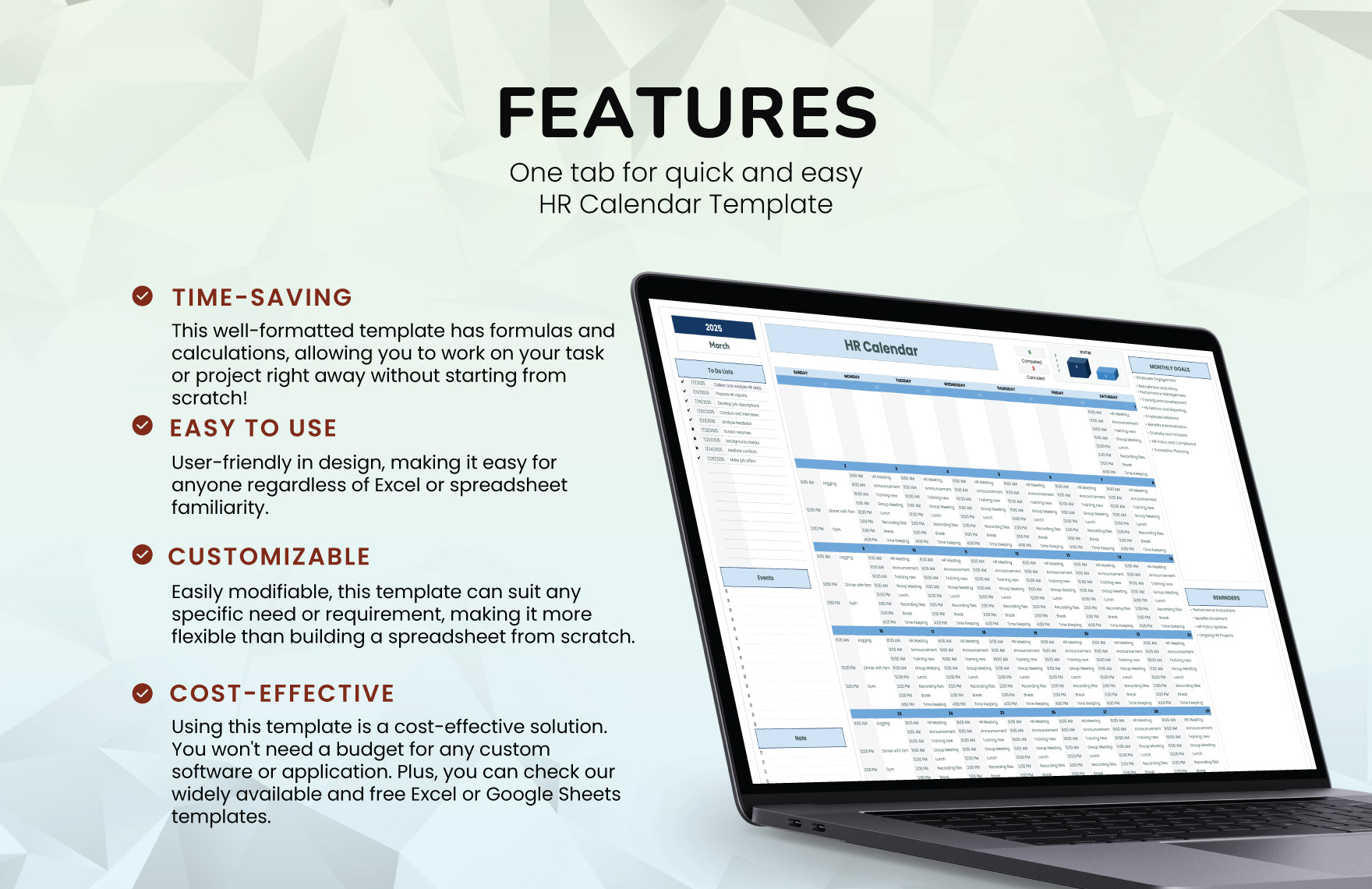 HR Calendar Template