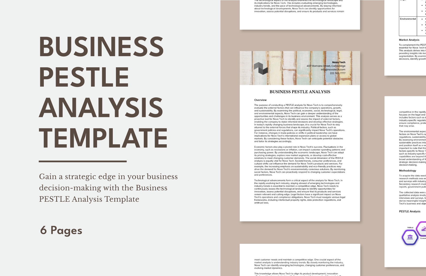 Business PESTLE Analysis Template