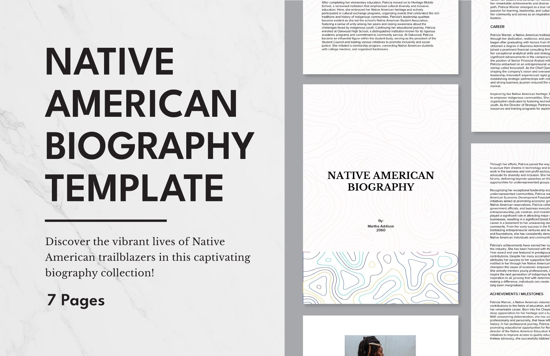 Native American Biography Template