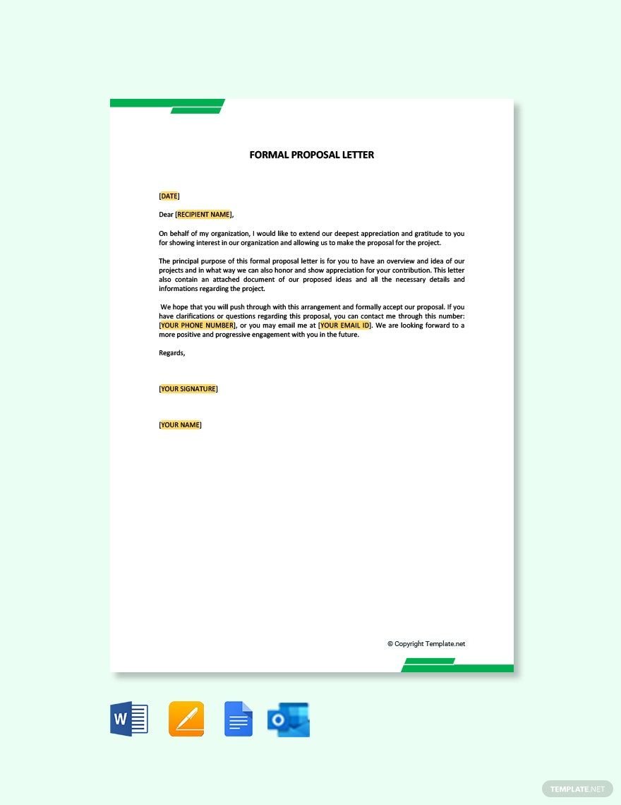 Formal Proposal Letter Template