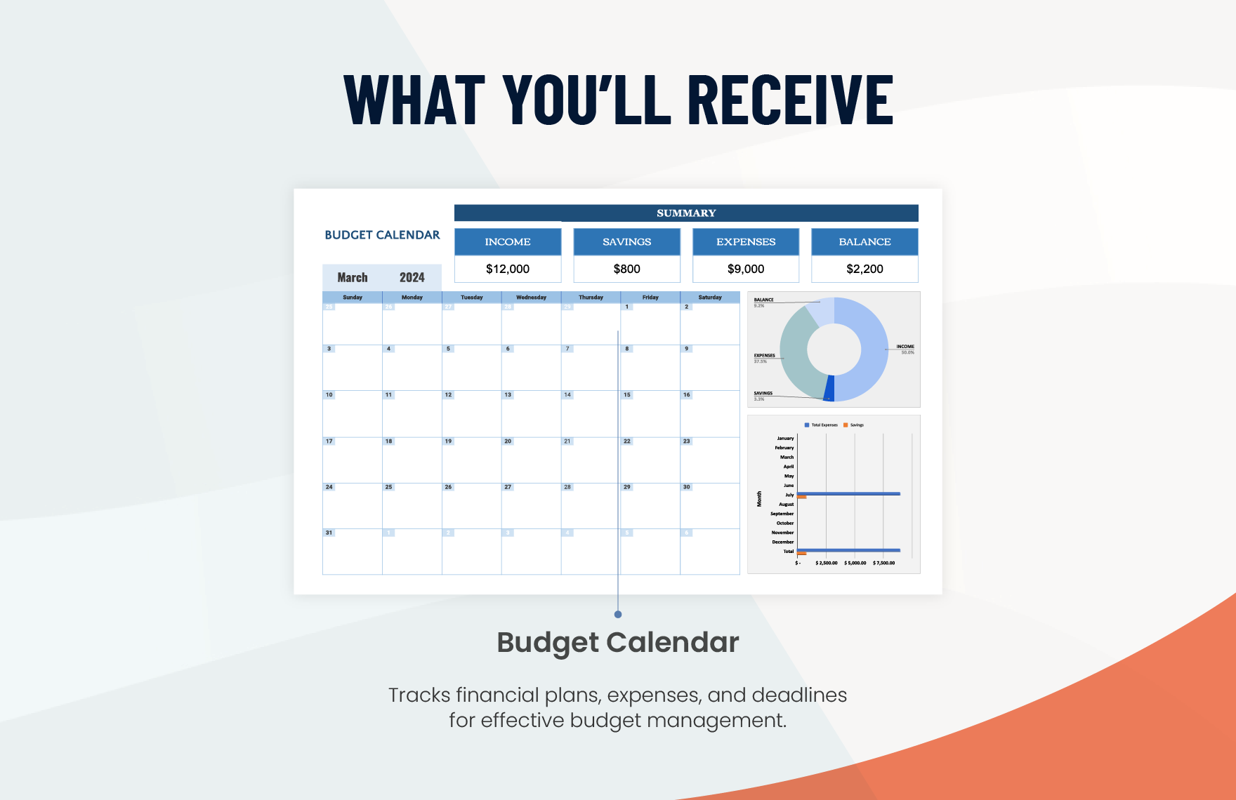 Budget Calendar Template