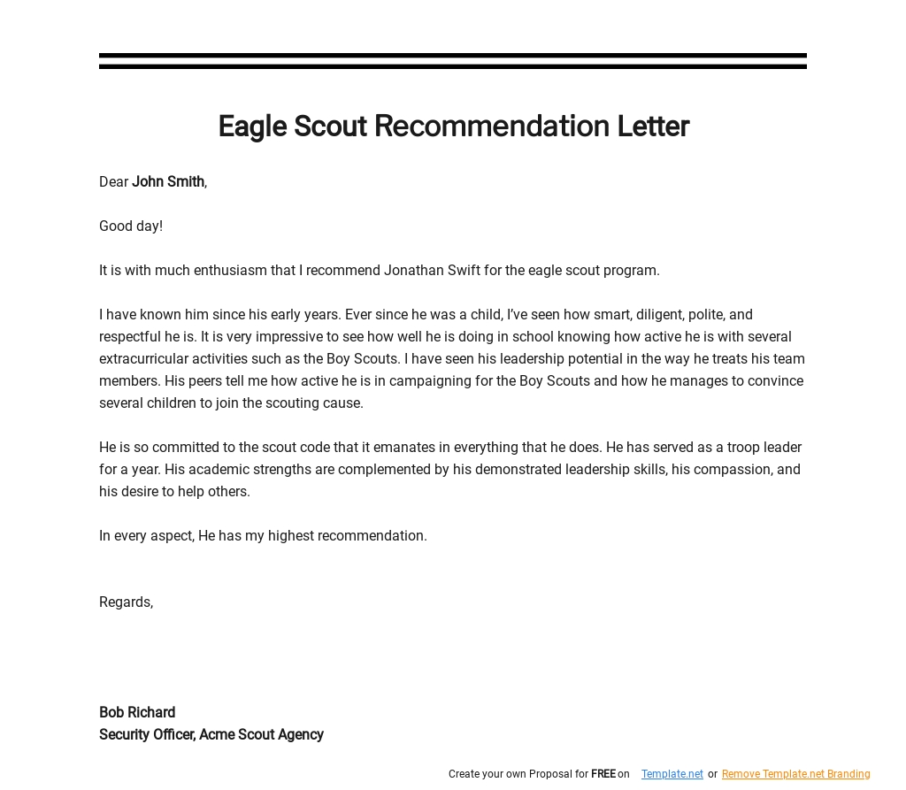 Eagle Scout Recommendation Letter Template.jpe