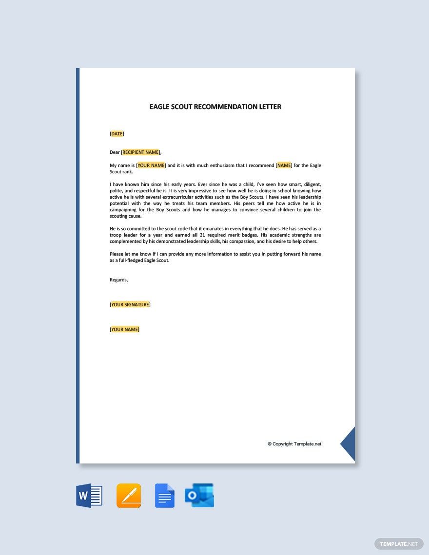 CEO Recommendation Letter Google Docs Word Apple Pages Template