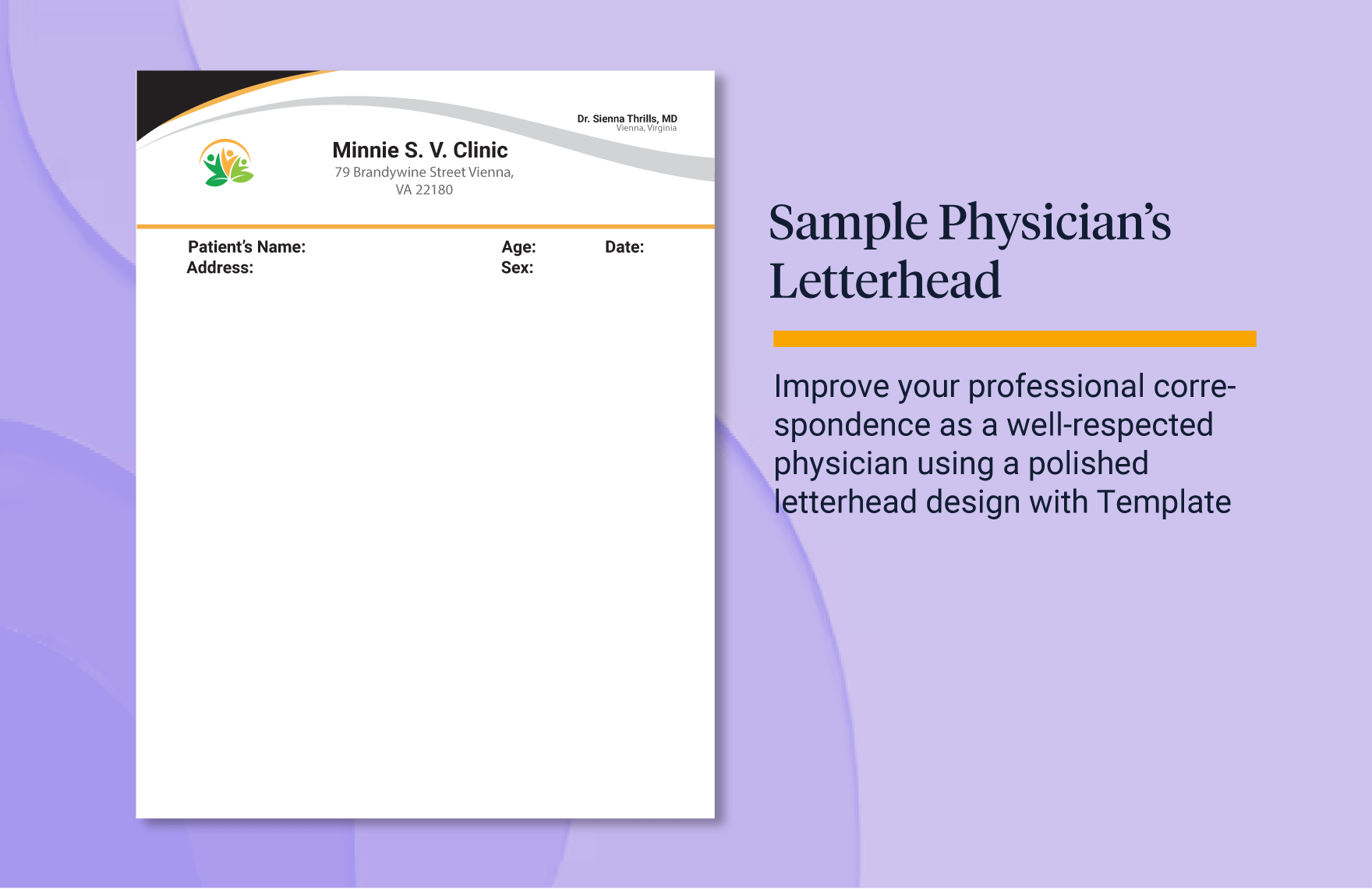 Sample Physician’s Letterhead