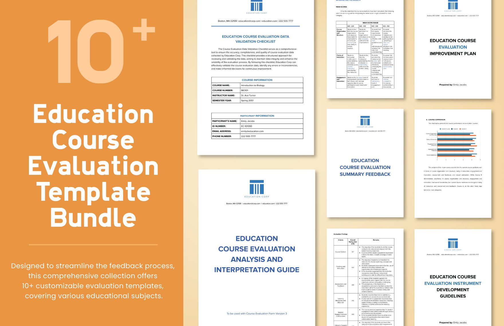10+ Education Course Evaluation Template Bundle 