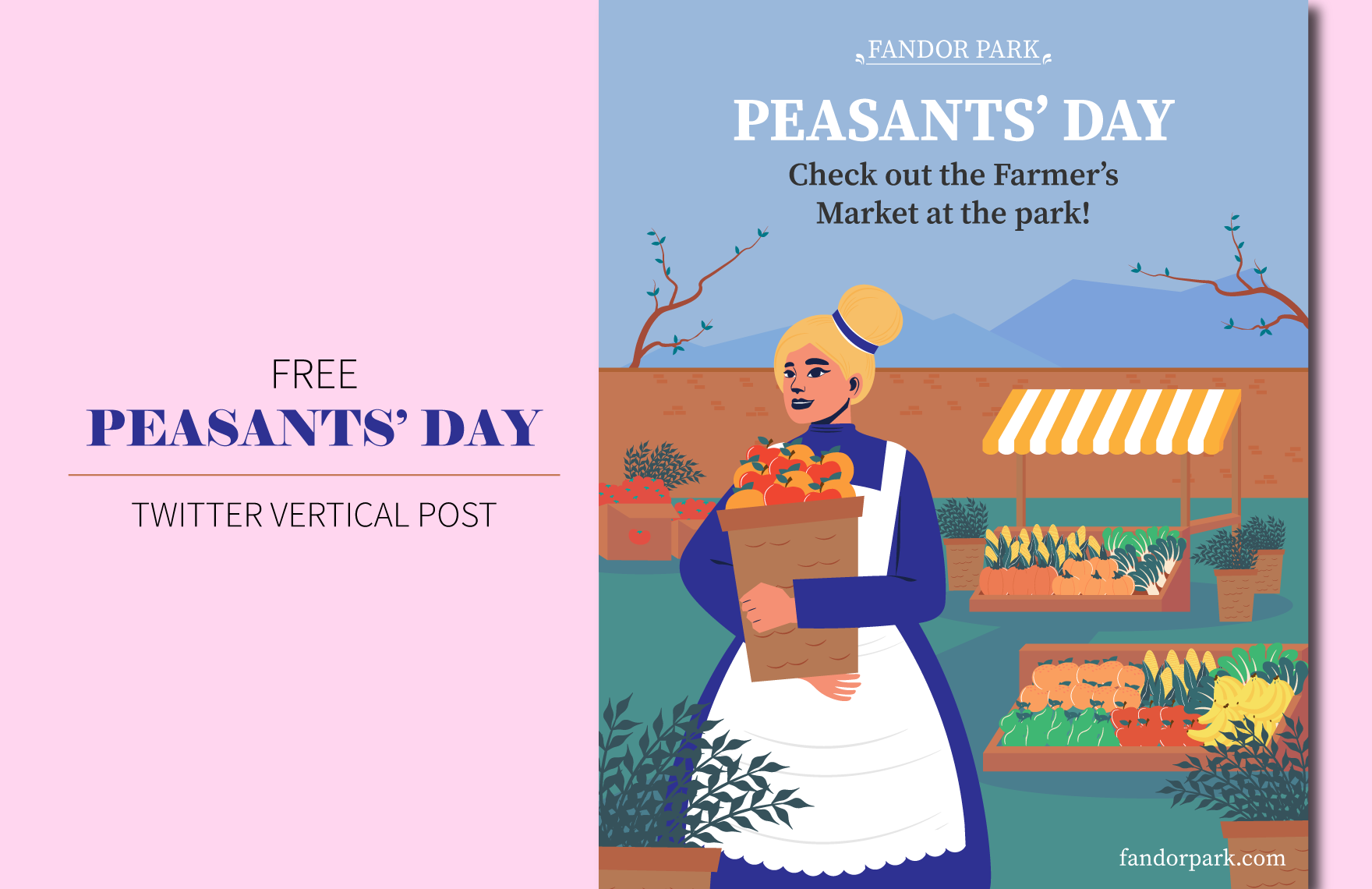Peasants Day  Twitter Vertical Post