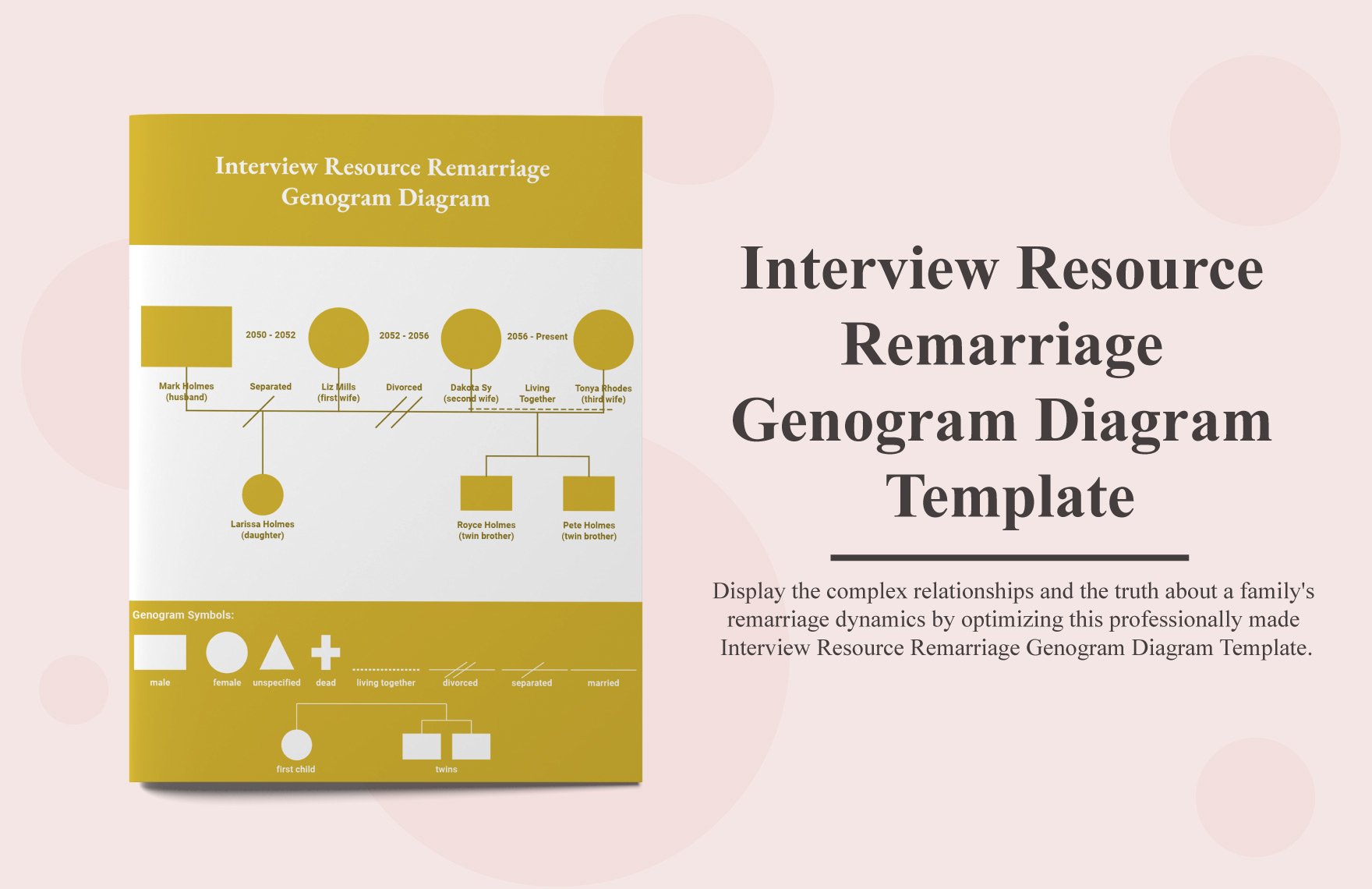 Interview Resource Remarriage Genogram Diagram Template in Word, Illustrator, PSD