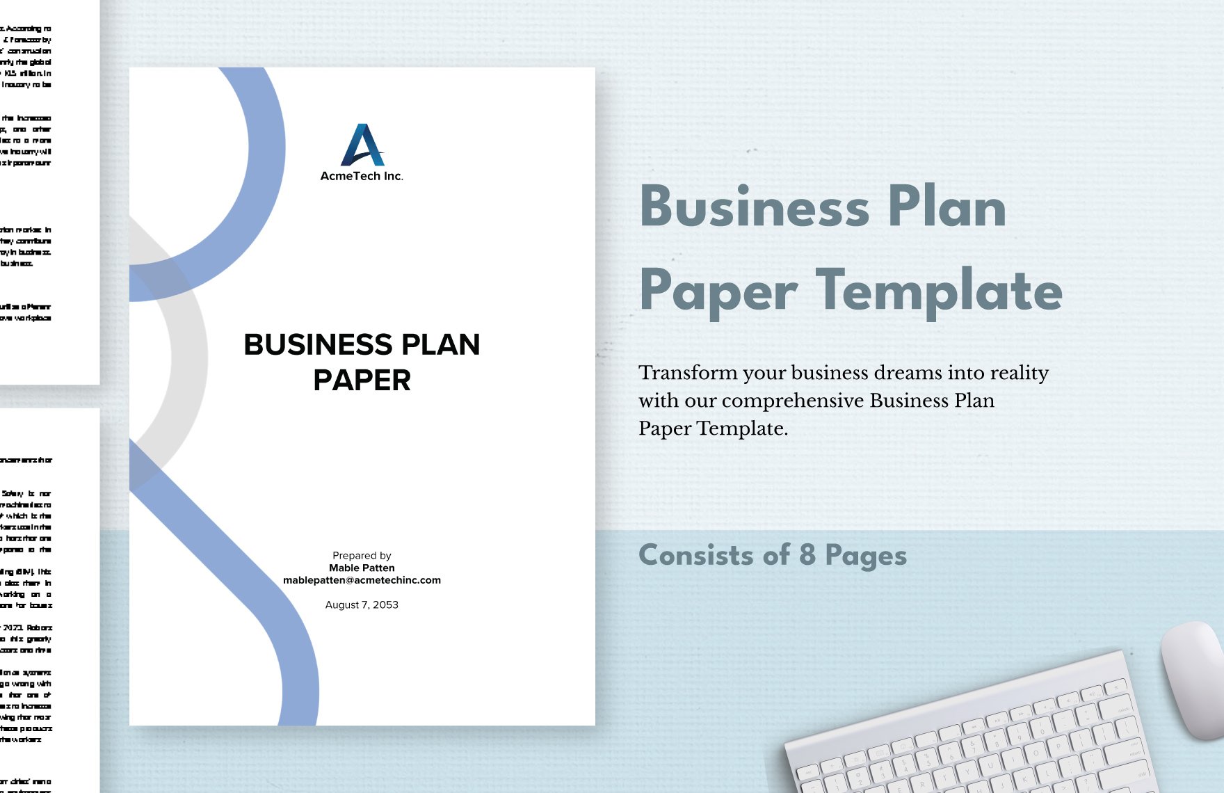 Business Plan Paper Template