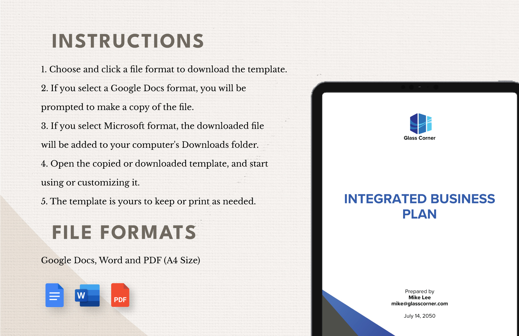 Integrated Business Plan Template