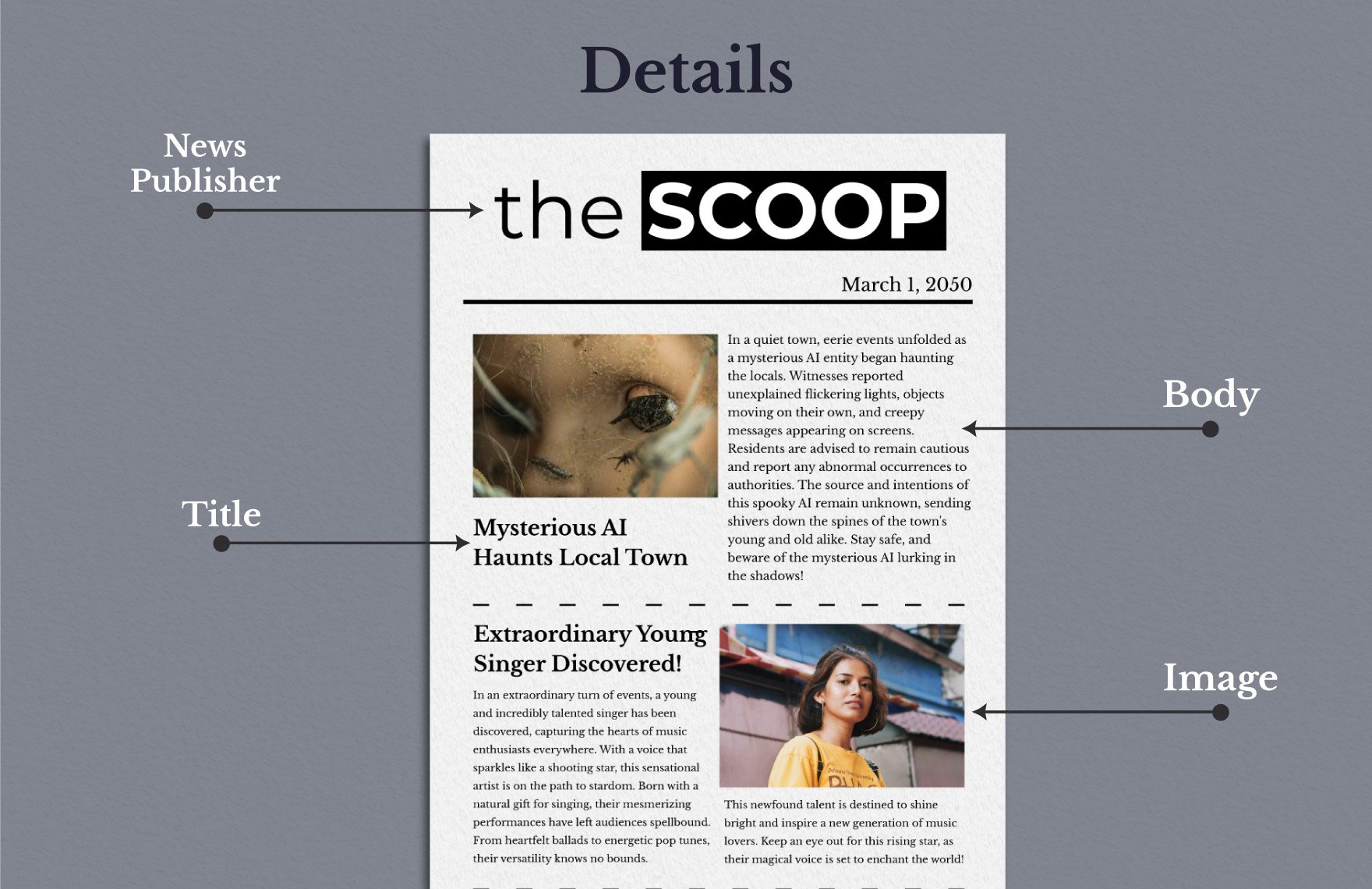Scoop Newspaper Template for Kids
