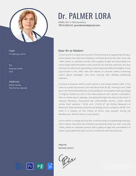 Doctor Resume Template - Google Docs, Word, Apple Pages, PSD, Publisher
