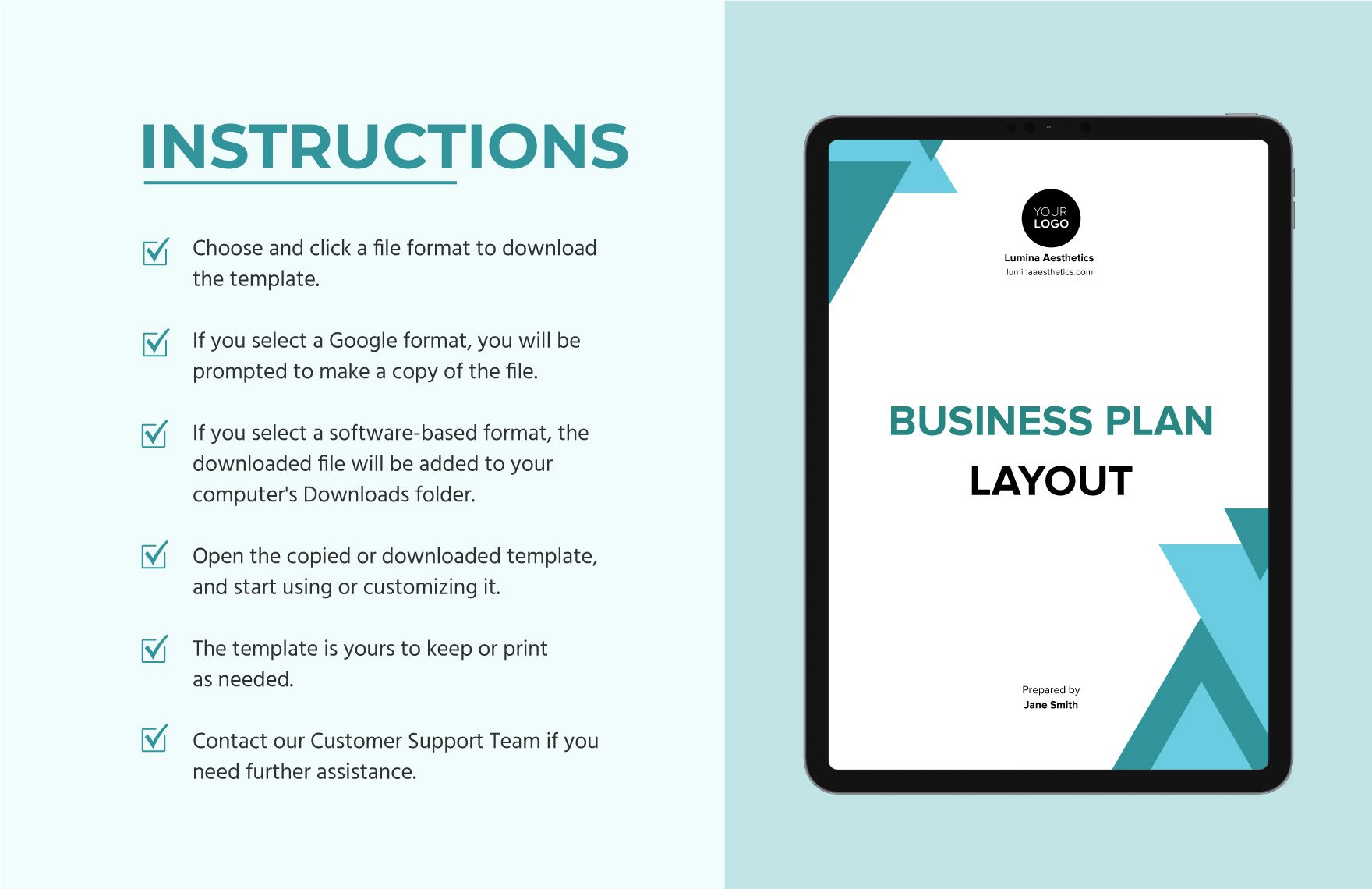 Business Plan Layout Template