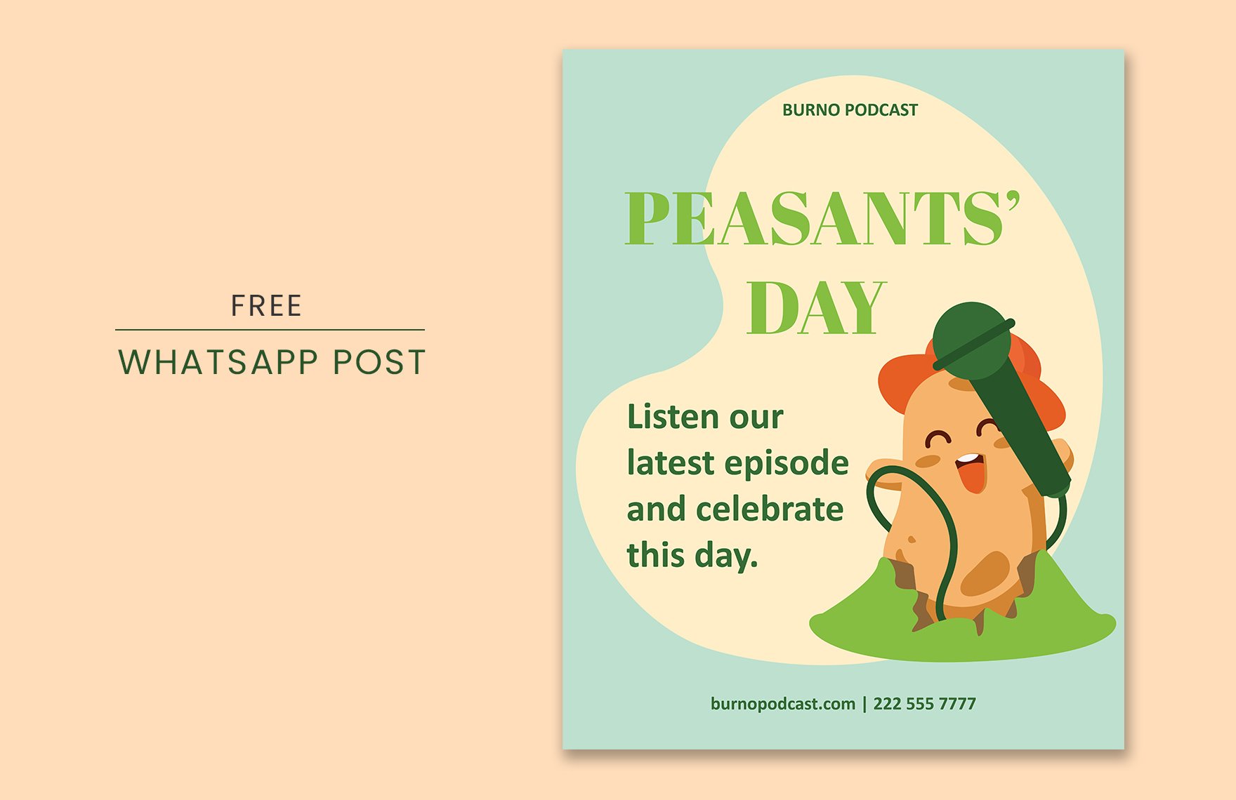 Free Peasants' Day Whatsapp Vertical Post