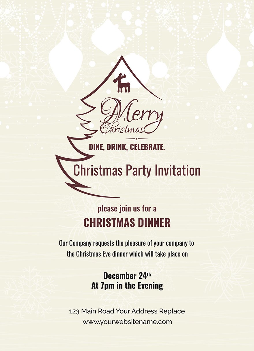 Christmas Party Invitation template