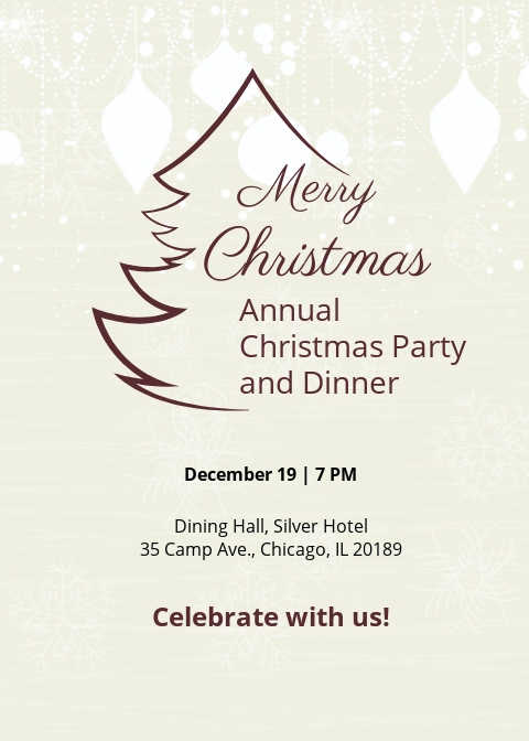 holiday party invite template word
