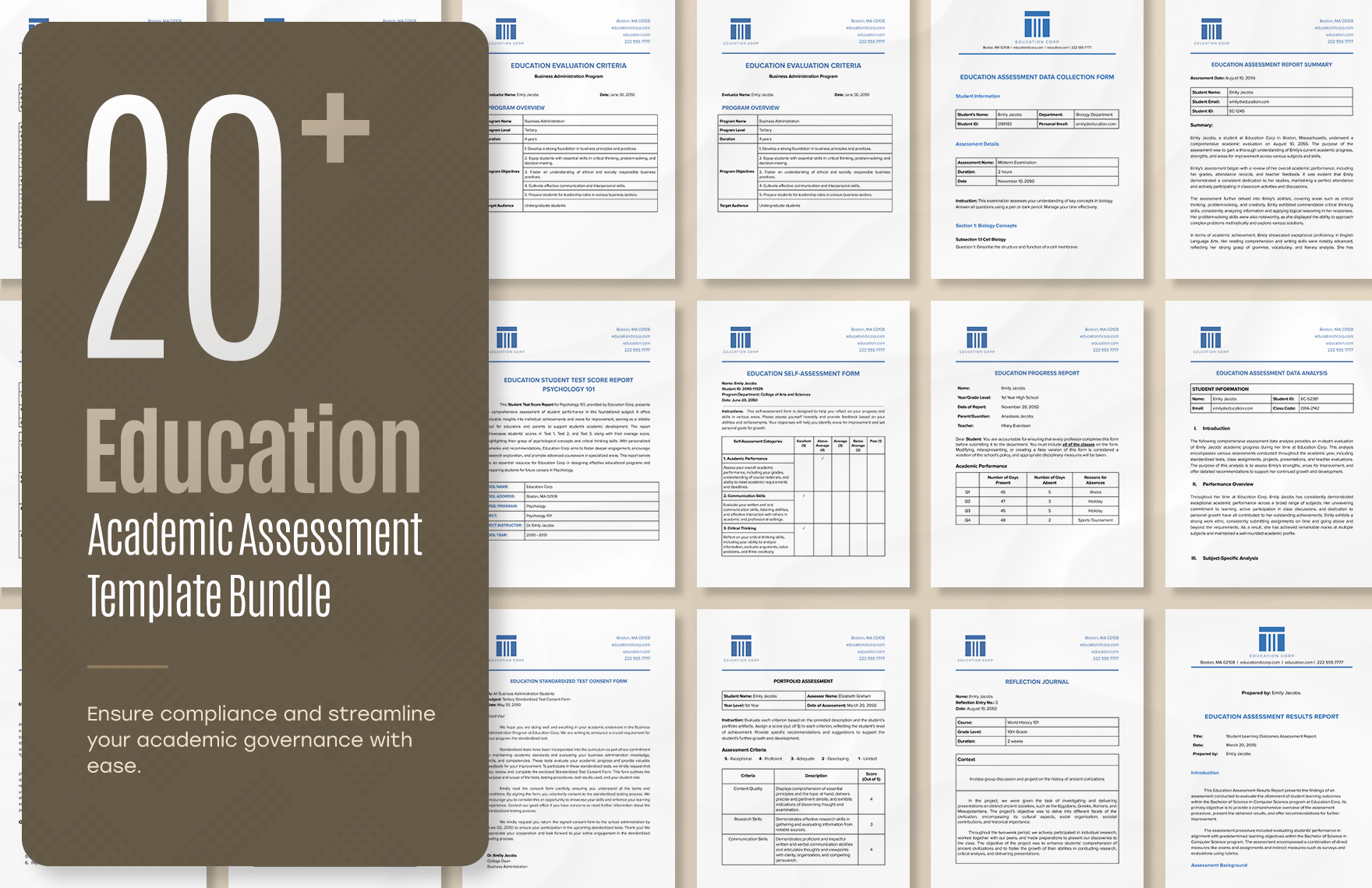 20+ Education Academic Assessment Template Bundle in Word, Google Docs, PDF