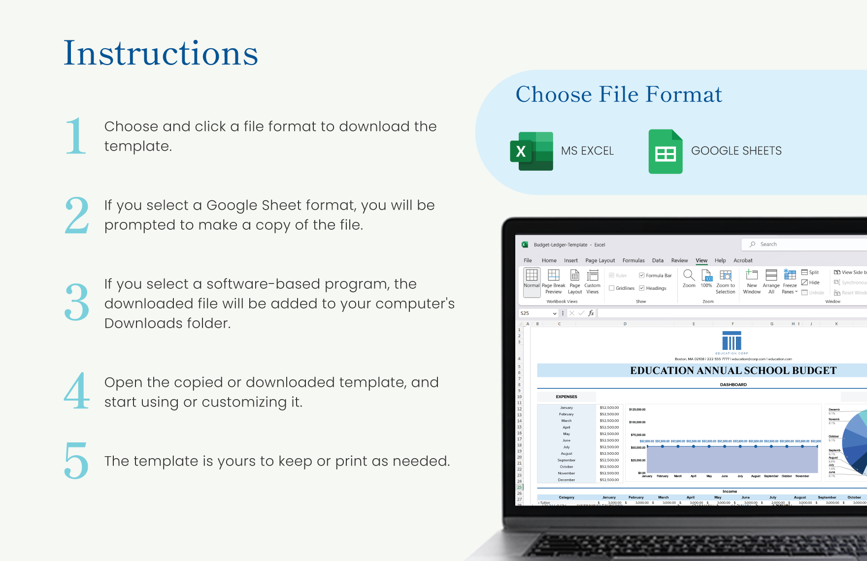 Education Annual School Budget Template - Download in Excel, Google ...