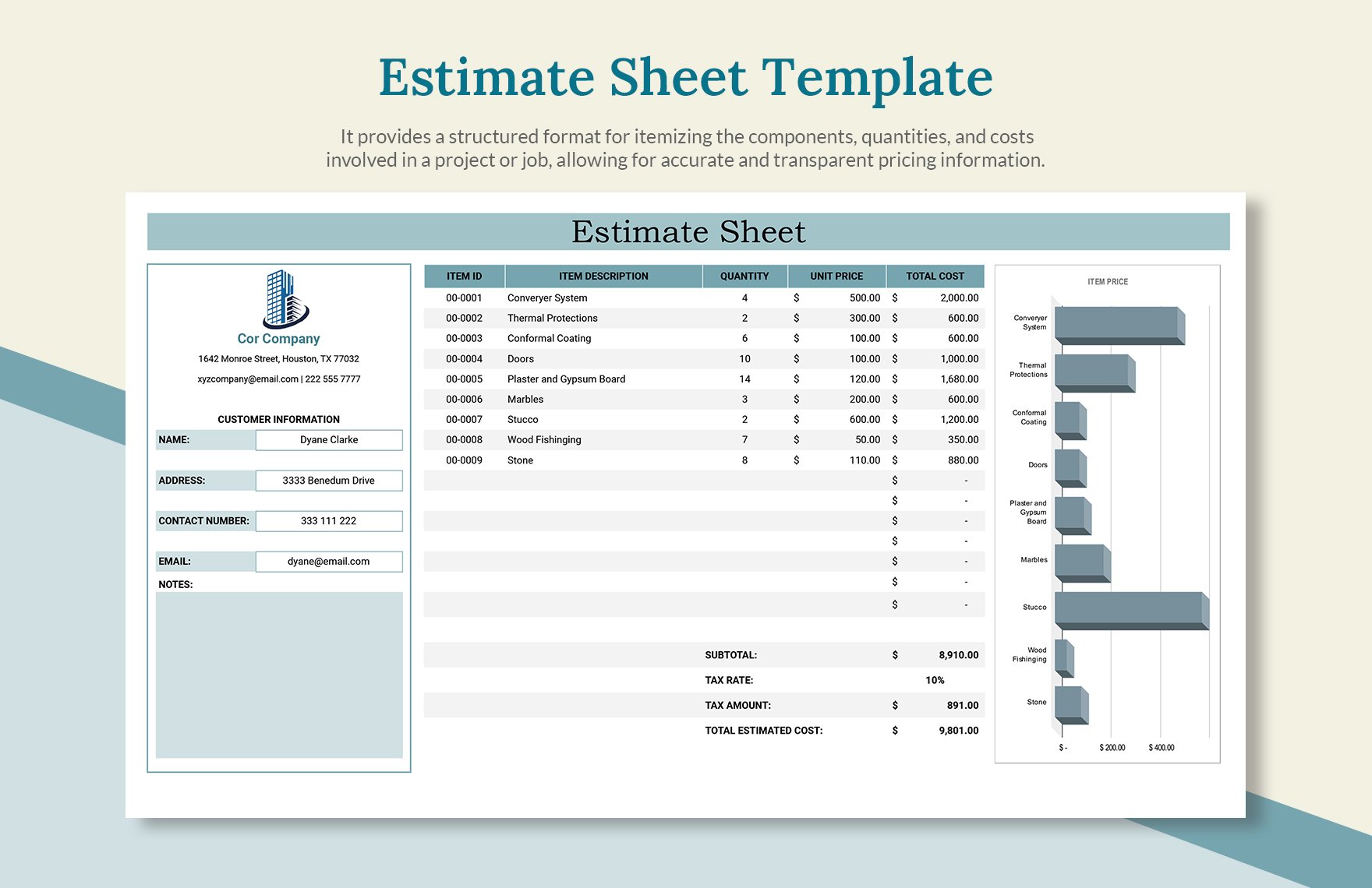 estimate-sheet