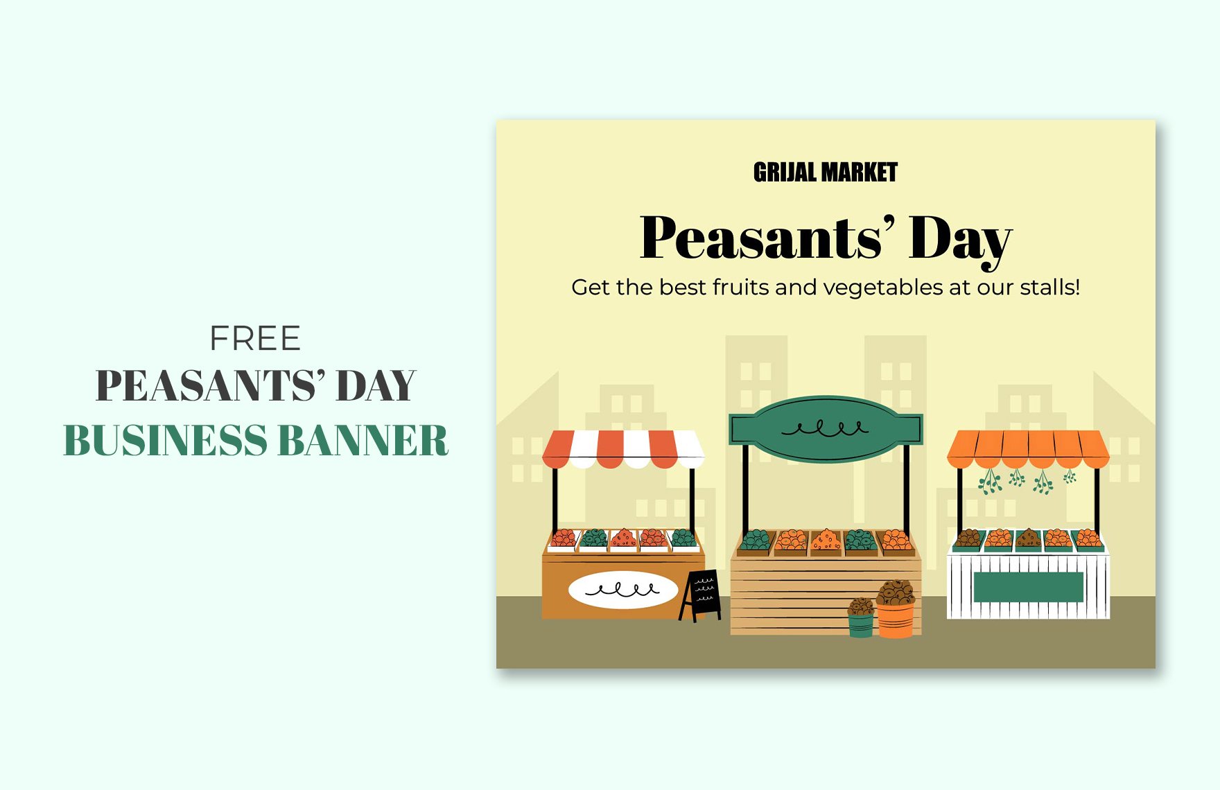 Peasant's Day Business Banner