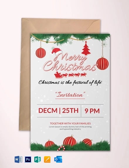 47+ Christmas Invitation Templates - Free Downloads | Template.net