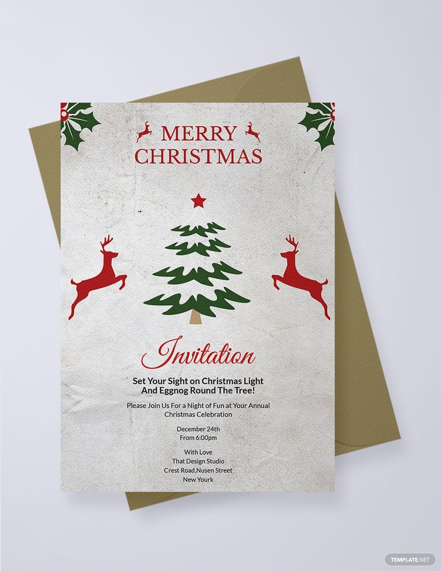 Elegant Christmas Invitation 