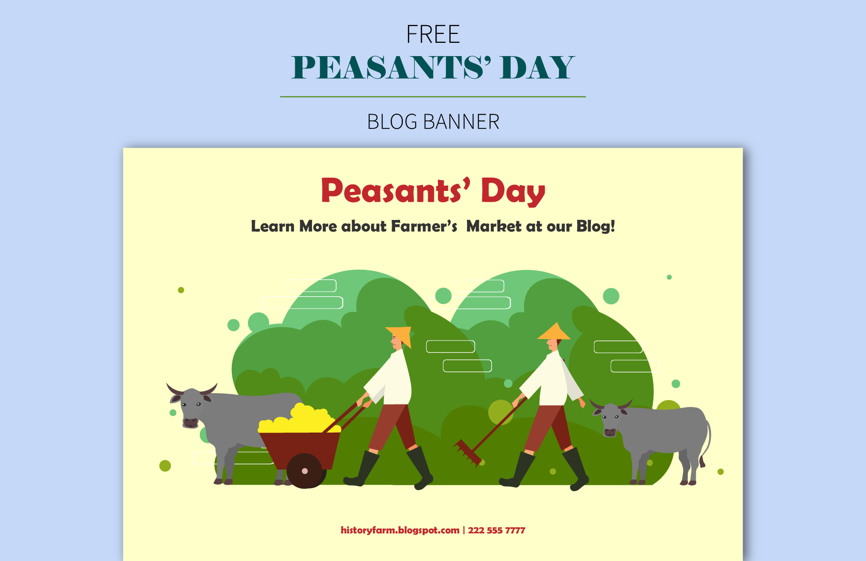 Free Peasants Day  Blog Banner in PDF, Illustrator, SVG, JPG